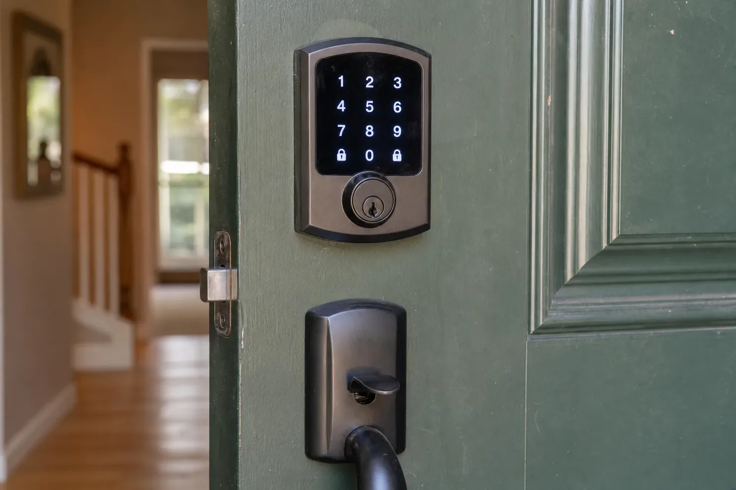Keypad deadbolt installed on a front door in Toms River, NJ