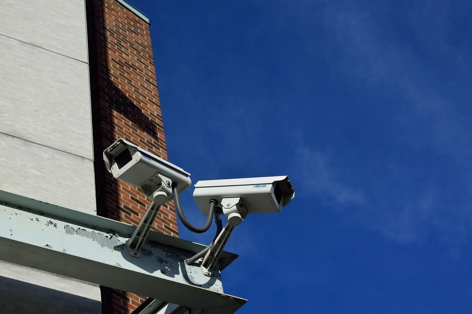 Security camera above a business entrance in Toms River, NJ